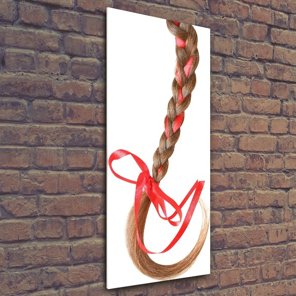 Quadro vetro acrilico verticale Treccia