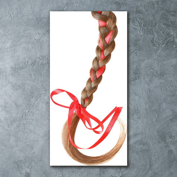 Quadro vetro acrilico verticale Treccia