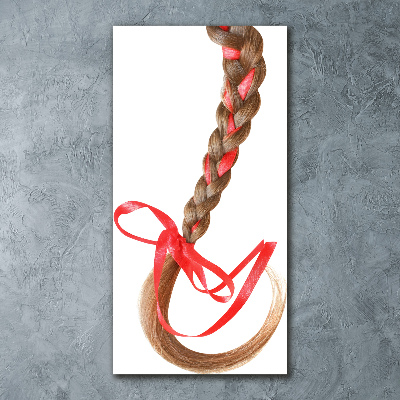 Quadro vetro acrilico verticale Treccia