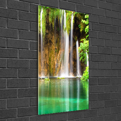 Quadro in vetro acrilico verticale Laghi di Plitvice