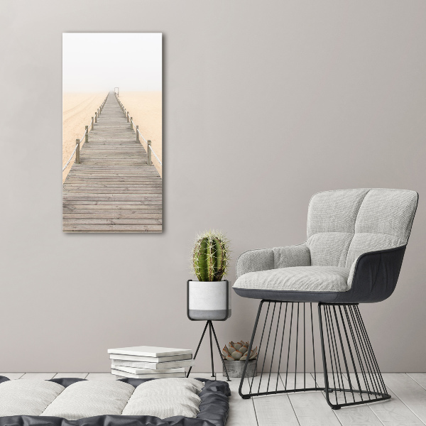 Quadro acrilico verticale Sentiero della spiaggia