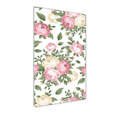 Quadro stampa su vetro acrilico verticale Rose