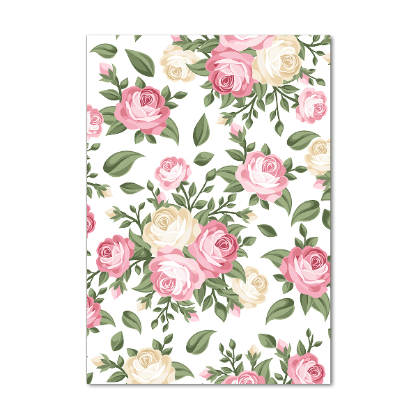 Quadro stampa su vetro acrilico verticale Rose