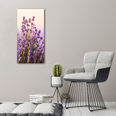 Quadro in vetro acrilico verticale Lavanda