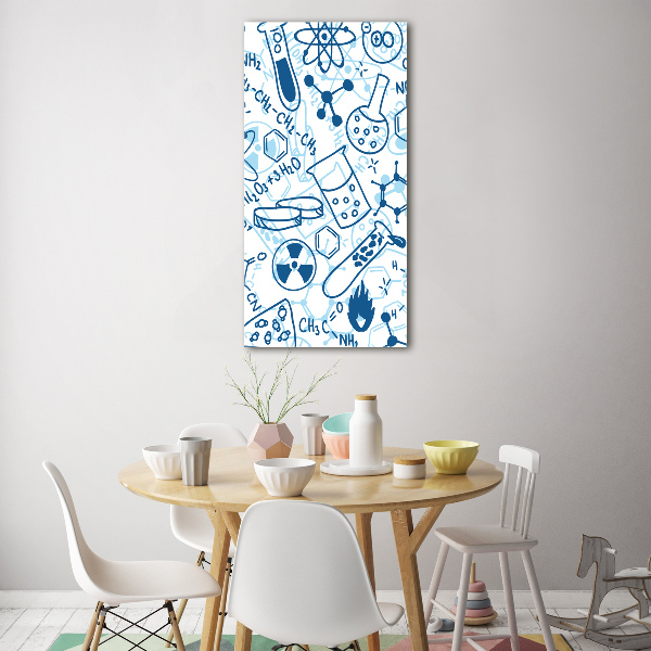 Quadro in vetro acrilico verticale Formazione in chimica