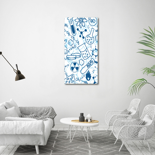 Quadro in vetro acrilico verticale Formazione in chimica