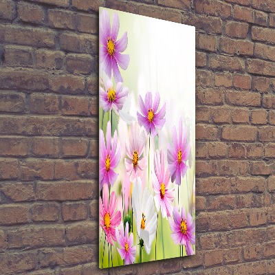 Quadro acrilico verticale Fiori selvatici
