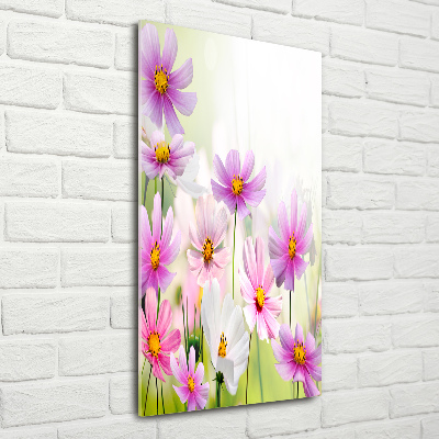 Quadro acrilico verticale Fiori selvatici