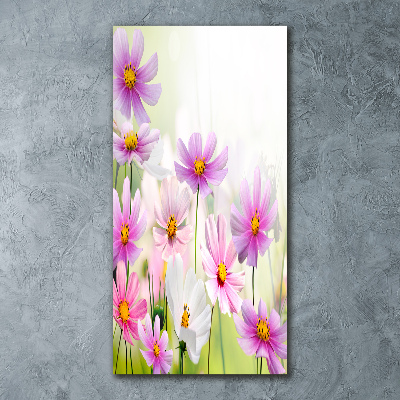 Quadro acrilico verticale Fiori selvatici