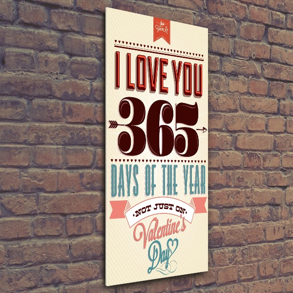 Quadro acrilico verticale San Valentino