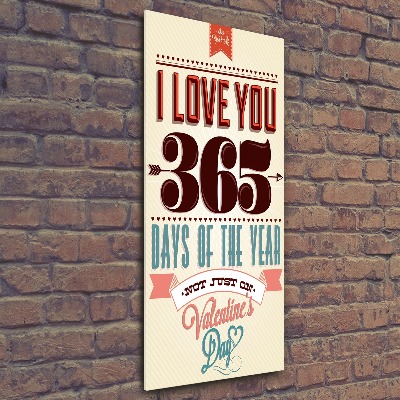 Quadro acrilico verticale San Valentino