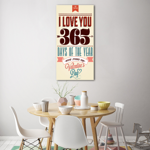 Quadro acrilico verticale San Valentino