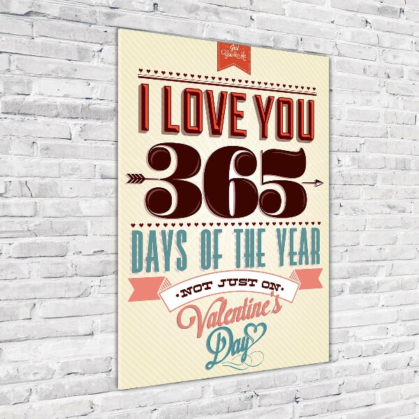 Quadro acrilico verticale San Valentino