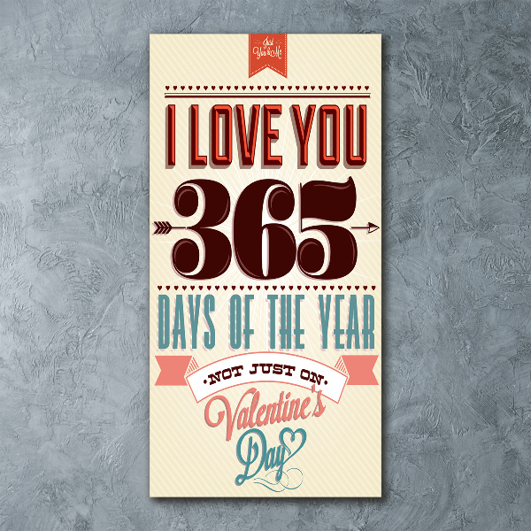 Quadro acrilico verticale San Valentino