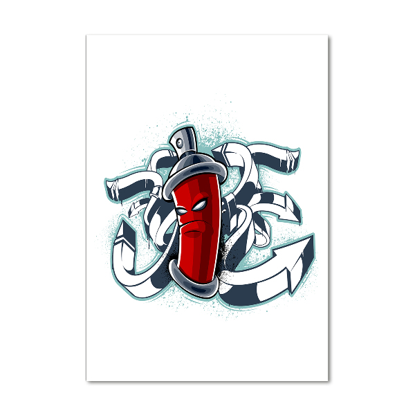 Quadro acrilico verticale Graffiti