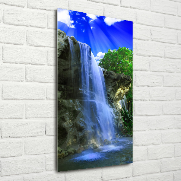 Quadro in vetro acrilico verticale Cascata
