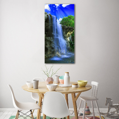 Quadro in vetro acrilico verticale Cascata