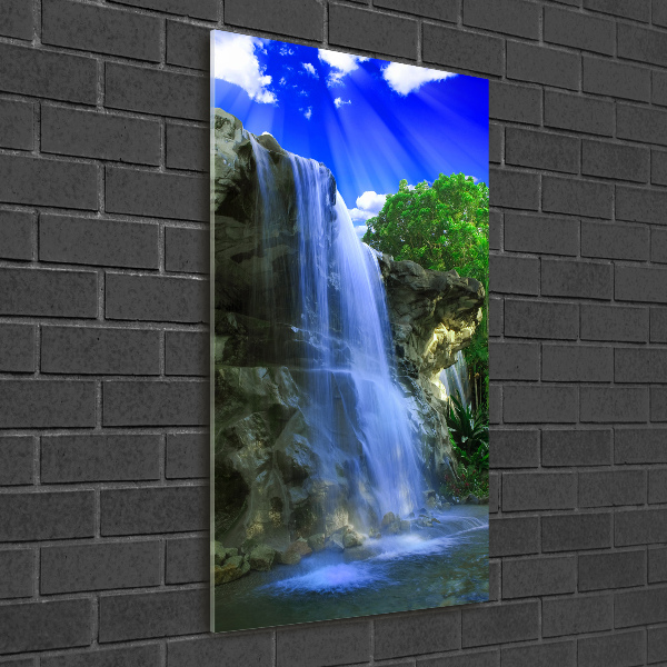 Quadro in vetro acrilico verticale Cascata