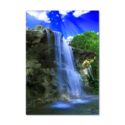 Quadro in vetro acrilico verticale Cascata