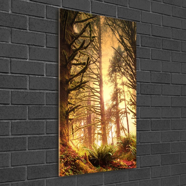 Quadro acrilico verticale Foresta pluviale