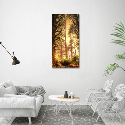 Quadro acrilico verticale Foresta pluviale