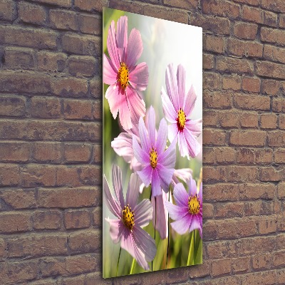 Quadro in vetro acrilico verticale Fiori selvatici