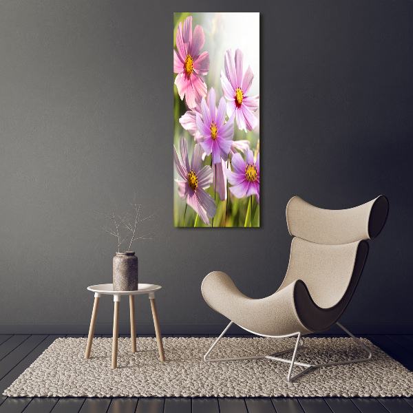 Quadro in vetro acrilico verticale Fiori selvatici