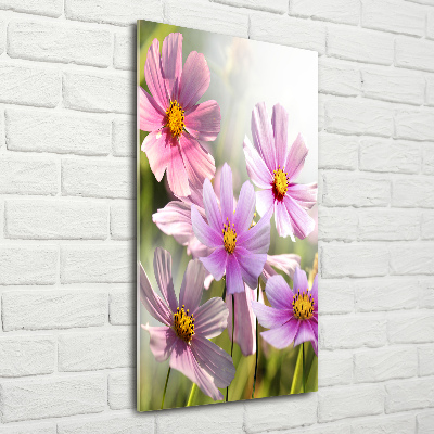 Quadro in vetro acrilico verticale Fiori selvatici