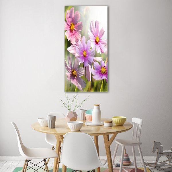 Quadro in vetro acrilico verticale Fiori selvatici