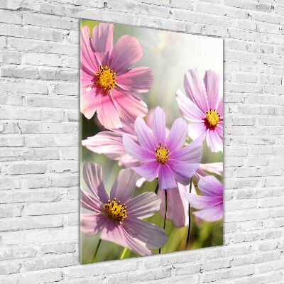 Quadro in vetro acrilico verticale Fiori selvatici
