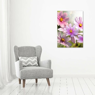 Quadro in vetro acrilico verticale Fiori selvatici