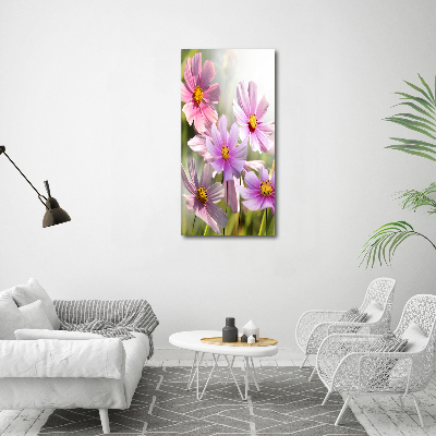 Quadro in vetro acrilico verticale Fiori selvatici
