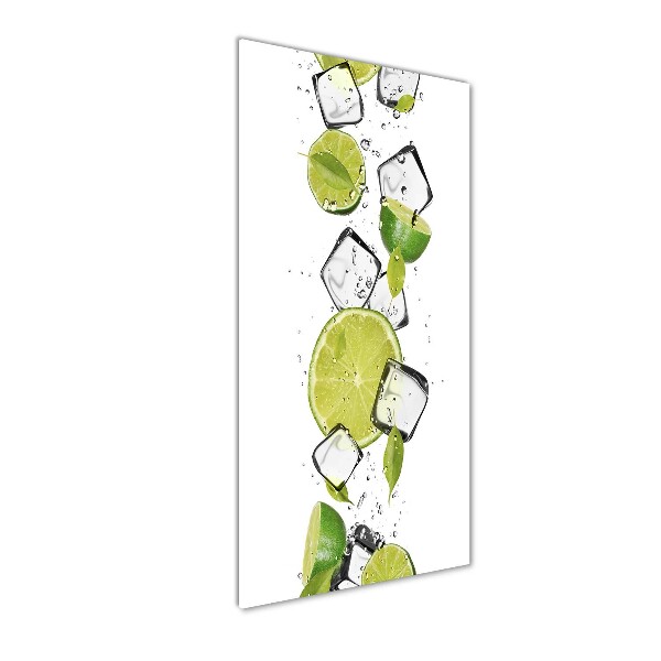 Quadro acrilico verticale Lime e ghiaccio