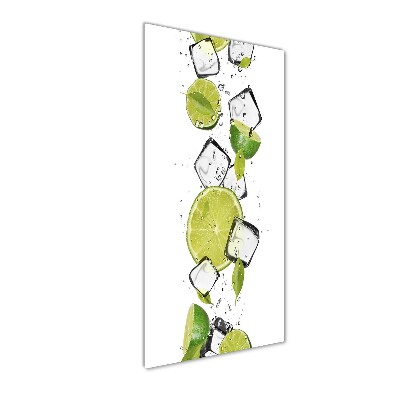 Quadro acrilico verticale Lime e ghiaccio