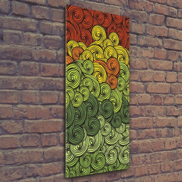 Quadro vetro acrilico verticale Piogge colorate