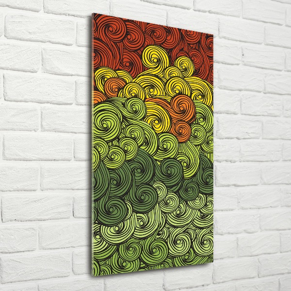 Quadro vetro acrilico verticale Piogge colorate