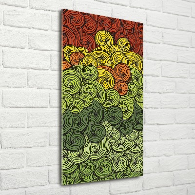 Quadro vetro acrilico verticale Piogge colorate