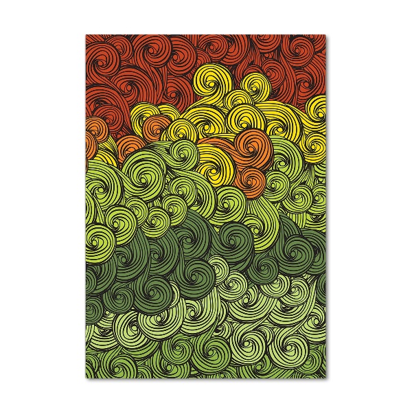 Quadro vetro acrilico verticale Piogge colorate