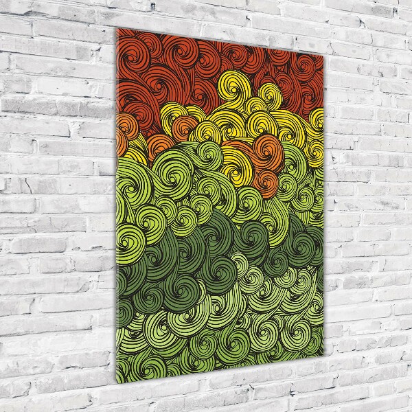 Quadro vetro acrilico verticale Piogge colorate