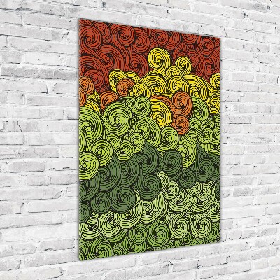 Quadro vetro acrilico verticale Piogge colorate