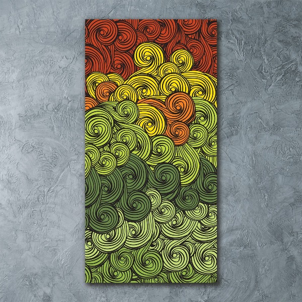 Quadro vetro acrilico verticale Piogge colorate