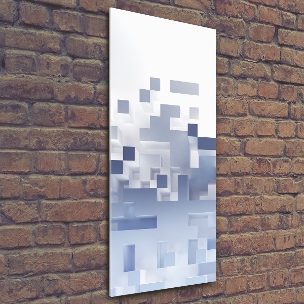 Quadro in vetro acrilico verticale Astrazione cubica