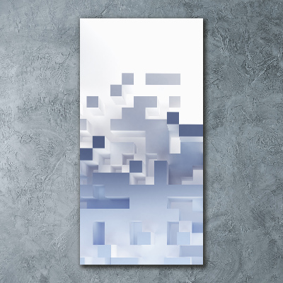 Quadro in vetro acrilico verticale Astrazione cubica