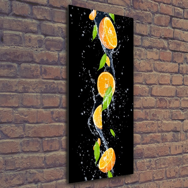 Quadro stampa su vetro acrilico verticale Arance