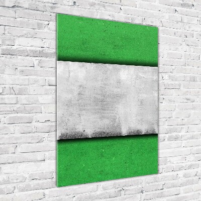Quadro stampa su vetro acrilico verticale Parete verde
