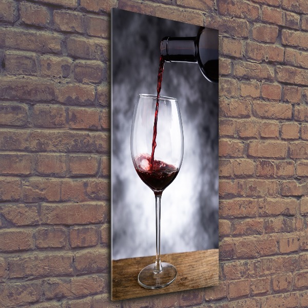 Quadro in vetro acrilico verticale Vino rosso