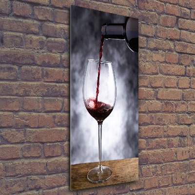 Quadro in vetro acrilico verticale Vino rosso