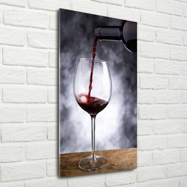 Quadro in vetro acrilico verticale Vino rosso