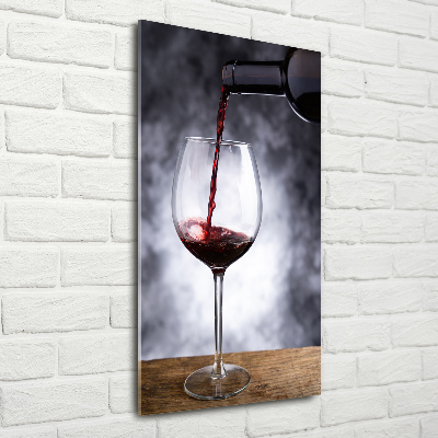 Quadro in vetro acrilico verticale Vino rosso