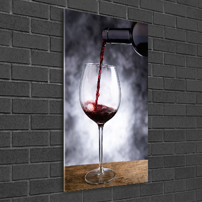Quadro in vetro acrilico verticale Vino rosso